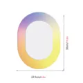 Adhésif mural miroir acrylique iridescent, miroir ovale décoratif dégradé de couleur. - HCJM009