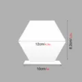 Soporte de exhibición hexagonal de acrílico DIY marcador de mesa boda tamaño detalle - BT306 (2mm) / Blanco