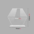 Detalle de soporte de exhibición hexagonal de acrílico transparente para bodas y decoración DIY. - BT306 (2mm) / Transparente