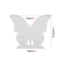 Soporte de escritorio de mariposa acrílica DIY boda mesa número cartel decoración adorno - BT308 (2mm) / Plata de Doble Cara