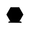 Soporte de exhibición acrílico hexagonal negro DIY para mesa de boda decorativo pieza - BT306 (3mm) / Negro