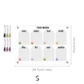 Transparenter Acryl Wochenplaner magnetischer Kalender mit Stiften für den Kühlschrank. - TYU397 S Größe Magnetischer Stil (A4)