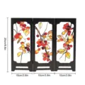 Mini stained glass 3-panel folding screen tabletop decor, vintage floral desk ornament detail - PF-XFB002 (Boxed)