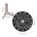 Wooden Wheel of the Year calendar detail view with carved tree zodiac and moon phases stand. - BT287 / 5mm Wood Board