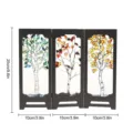 Mini 3-panel stained glass folding screen desktop decorative art ornament 25x30cm home decor - PF-XFB004 (Boxed)