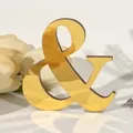 3D Spiegel Acryl En-Teken Letter Gouden Decoratief Stuk voor Huisdecoratie Weergave - En-teken / Goud