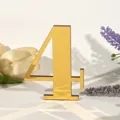 Gouden spiegel acryl nummer 4 decoratieve tafelbord, perfect voor feest en huisdecoratie. - Cijfer 4 / Goud
