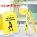 Funny acrylic desktop warning sign decoration with cute cowboy frog design and office humor text. - BTU695 / 3mm / Yellow