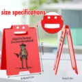 Funny office decor acrylic folding sign desktop ornament gift with cute cowboy frog design - BTU696 / 2.0mm / Red
