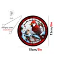 Acrylic Stained Glass Cardinal Suncatcher Window Hanging with Chain and Hook 15cm - TYU711 - 15cm