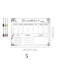 Transparenter Acryl Wochenplaner Detailansicht, Magnetischer Kühlschrankkalender mit Stiften. - TYU600 S Größe Magnetischer Stil (A4)