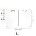 Transparente Acryl Schreibtafel Wochenplaner Memoboard mit Stiften und Grösse 42x29cm - TYU602 L Größe Magnetischer Stil (A3)