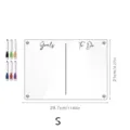 Transparente Acryl Magnettafel Whiteboard mit Ziele und To Do Layout und sechs Markern Gr. S. - TYU602 S Größe Magnetischer Stil (A4)
