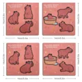 Niedliche Wasserschwein Holz Kühlschrankmagnete Set, Halloween Design, 14cm Deko Magnet. - 12-teiliges Set