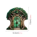 Puerta de árbol de cuento de hadas miniatura decoración de jardín de madera artesanía. - MZ929