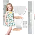 Acrylic mirror height growth chart wall sticker detail showing flexible material and clear scales. - JMU012 + TMQT012 Sticker + Tape Measure