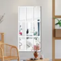 Decorative window mirror wall sticker, wooden frame acrylic mirror for home living room decor - MZ426-Style A