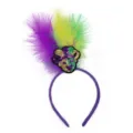 Buntes Feder Pailletten Jester Stirnband für Karneval Party Festival Kostüm Accessoire - Karneval-Haarreifen - Joker Stil B