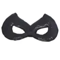 Detalle de máscara de gato con lentejuelas negras, ideal para fiestas y actuaciones. - Máscara de Catwoman