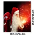 Christmas Santa Claus dishwasher magnetic sticker decorative refrigerator cover decal. - Santa Claus Style / Crystal Film (Pearl Cotton Roll) - CT240