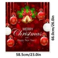 Christmas magnetic sticker for dishwasher and refrigerator holiday home decor 58.5x66cm - Christmas Bells Style / Crystal Film (Pearl Cotton Roll) - CT241