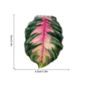 Aimant de réfrigérateur ou accessoire décoratif en acrylique motif feuille tropicale rose et verte. - TYCT001E