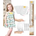 Acrylic height growth chart wall sticker for kids room, mirror surface with cute sun and moon. - JMU014 & TMQT012 Stickers and Tape Measure