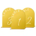Gold acrylic table numbers set arch wedding sign table decor centerpiece blank table numbers - BTU328: 2mm Double-Sided Gold