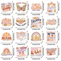 Cute retro motivational magnetic stickers for fridge and locker, 16 designs with sizes. - Rainbow Vibes (CT426) / Magnetic Sticker
