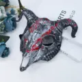 Halloween goat horror mask demon skull masquerade party costume cosplay full face prop - Ram Full Face Mask [Bloodstain]