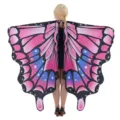 Colorful butterfly wing cloak costume shawl for Halloween party, stage performance, and cosplay. - Tops / Starry Sky Blue Pink