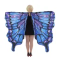 Blue galaxy butterfly cape costume wings for women adult Halloween party performance wear. - Starry Blue