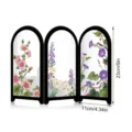 Tabletop mini three-panel mirror screen French style floral bird decorative ornament - PF-JN-XFB102 (Boxed)
