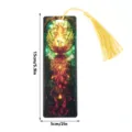 Acrylic bookmark with golden tassel, translucent phoenix design, 15x5cm stationery item. - SQTYU048