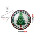 Acrylic stained glass Christmas tree hanging suncatcher detail with chain and hook. - TYU721 - 15cm