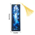 Acrylic stained glass bookmark with golden tassel fantasy sword design for reading book stationery - SQTYU049