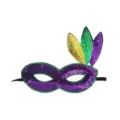 Pailletten Masquerade Masker Paars Groen Goud Venetiaans Feest Ooglapje Kostuum Stijl Variant - Stijl 7 Zijveer
