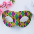 Glitter masker carnaval masquerade paars goud groen feest half gezicht PVC oogmasker vrouwen - Zorro (Standaard)