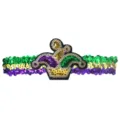 Mardi Gras Karneval Pailletten Haarreif grün gelb lila Festival Haarschmuck Party Zubehör - Hut-Stil