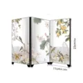 Mini desktop folding screen with traditional Chinese flower and bird art decoration. - PF-JN-XFB109 (Boxed)