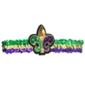 Mardi Gras Pailletten Haarreif Gruen Gold Lila Karneval Kopfschmuck Party Kostuem Accessoire - Pfeil A Stil