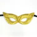 Gouden pailletten masker oogmasker met elastische band voor feest en carnaval kostuum - Stijl D-Goud