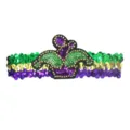 Carnaval pailletten haarband, groen goud paars feest hoofddeksel feestelijk accessoire. - Eén maat / Hoed Stijl / Armmanchet