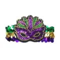 Carnaval pailletten haarband paars groen goud masquerade feest haaraccessoire variant. - Eén maat / Masker stijl / Polsband
