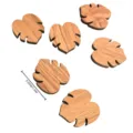 Wooden leaf fridge magnets, natural wood grain magnetic stickers, memo board decor. - Monstera Leaves