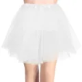 Witte tutu rok vrouwen sexy mesh korte rok feest dans kostuum onderrok petticoat - Eén maat / Bottoms / Wit