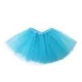 Lichtblauwe pluffy tutu rok voor dames, meervlakkige mesh gelaagde kledingstijl. - Eén maat / Bottoms / Blauw
