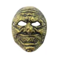 Halloween scary creepy clown mask thickened golden party costume holiday performance prop - Gold Style (A)