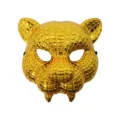 Gouden glanzende dierlijk masker in discobalstijl voor Halloween feest en verkleedpartij. - Luipaardkop Stijl