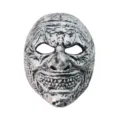 Halloween scary clown mask thickened horror party costume movie performance prop silver new - Silver Style (A)